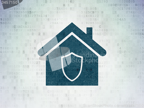 Image of Finance concept: Home on Digital Paper background