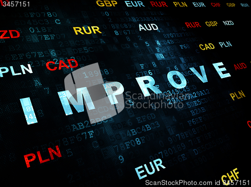 Image of Business concept: Improve on Digital background