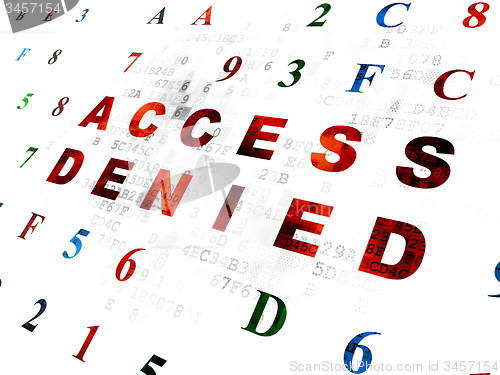 Image of Safety concept: Access Denied on Digital background