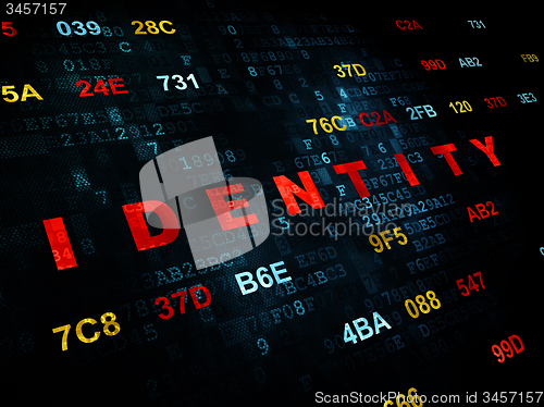 Image of Privacy concept: Identity on Digital background