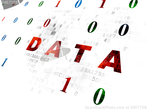 Image of Data concept: Data on Digital background