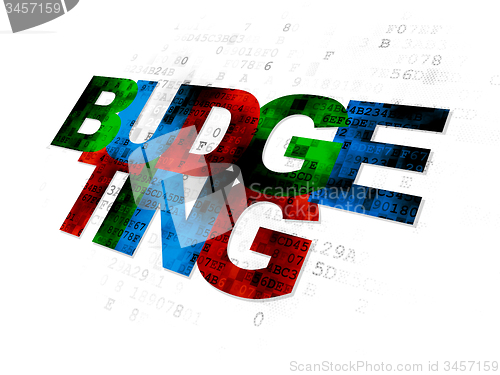 Image of Finance concept: Budgeting on Digital background