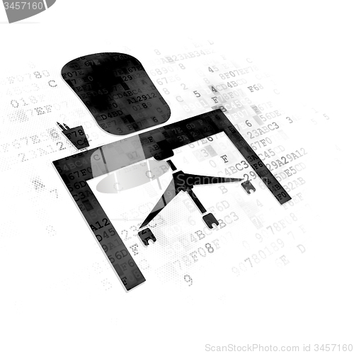 Image of Finance concept: Office on Digital background