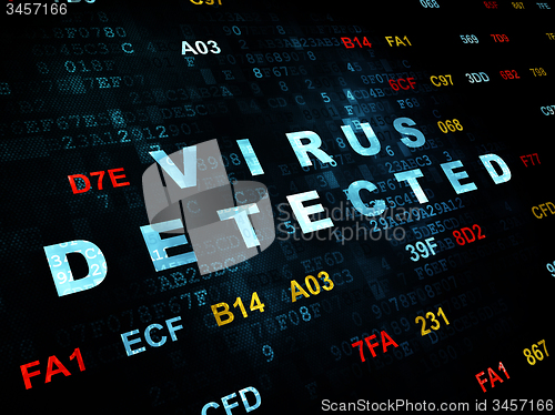 Image of Protection concept: Virus Detected on Digital background