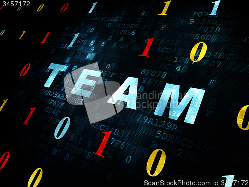Image of Finance concept: Team on Digital background
