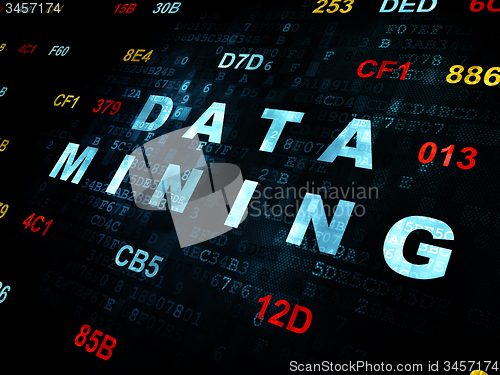Image of Information concept: Data Mining on Digital background