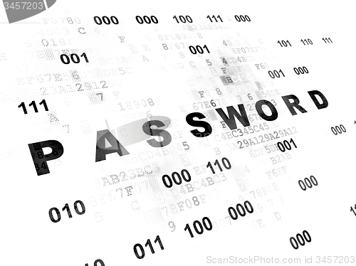 Image of Safety concept: Password on Digital background