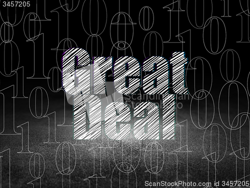 Image of Business concept: Great Deal in grunge dark room