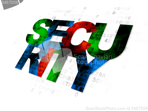 Image of Privacy concept: Security on Digital background