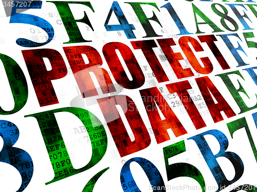 Image of Safety concept: Protect Data on Digital background