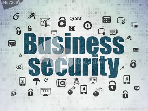 Image of Protection concept: Business Security on Digital Paper background