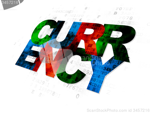 Image of Currency concept: Currency on Digital background