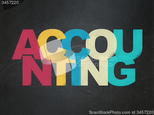 Image of Money concept: Accounting on School Board background
