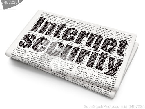 Image of Privacy concept: Internet Security on Newspaper background