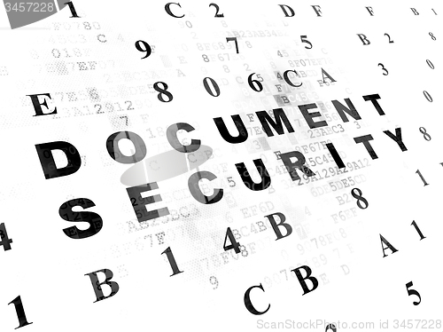 Image of Security concept: Document Security on Digital background