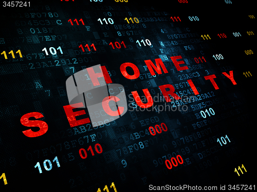 Image of Protection concept: Home Security on Digital background