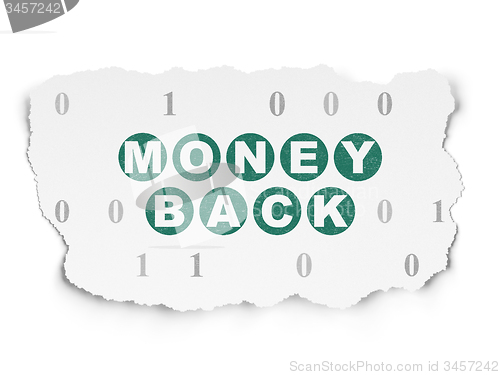 Image of Finance concept: Money Back on Torn Paper background