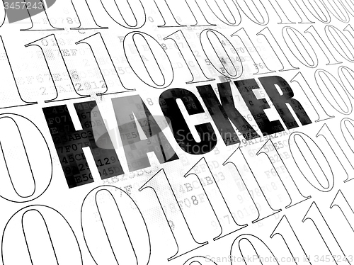 Image of Security concept: Hacker on Digital background