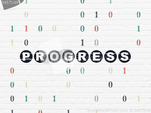 Image of Finance concept: Progress on wall background