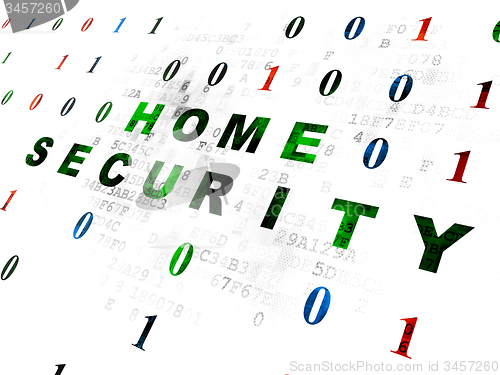 Image of Protection concept: Home Security on Digital background