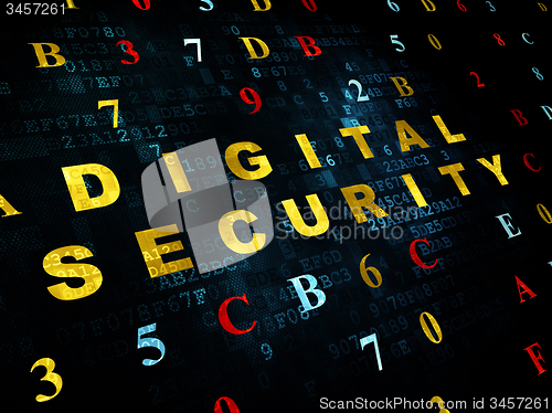 Image of Safety concept: Digital Security on Digital background