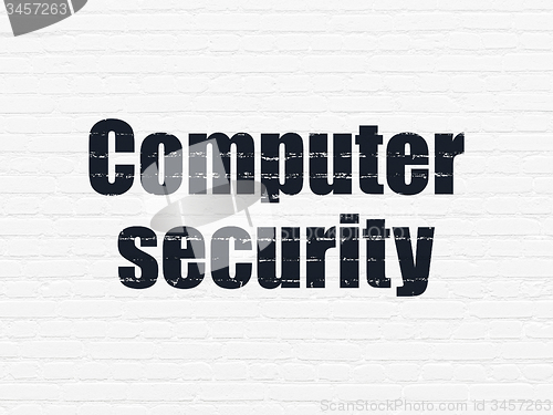 Image of Security concept: Computer Security on wall background
