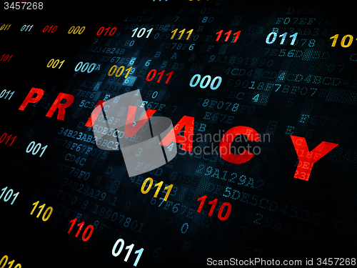 Image of Protection concept: Privacy on Digital background