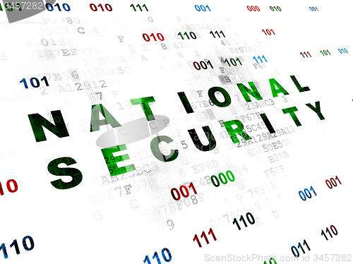 Image of Privacy concept: National Security on Digital background