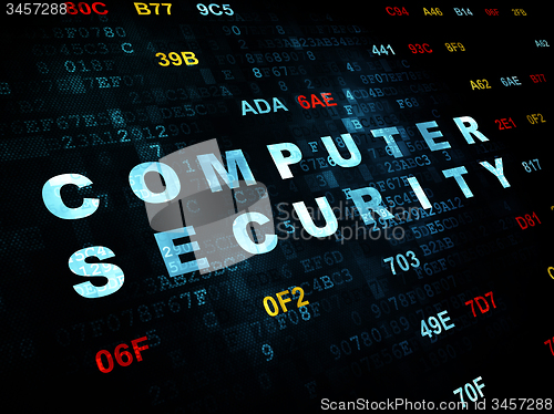 Image of Protection concept: Computer Security on Digital background