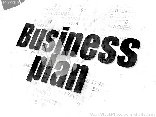 Image of Finance concept: Business Plan on Digital background