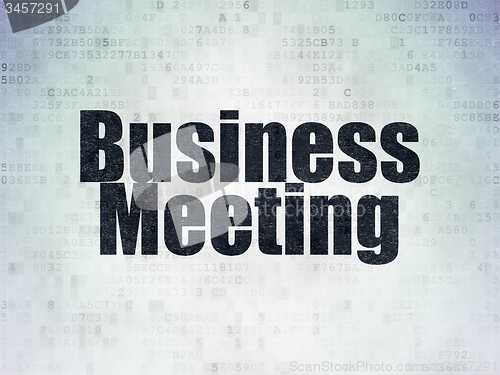 Image of Finance concept: Business Meeting on Digital Paper background