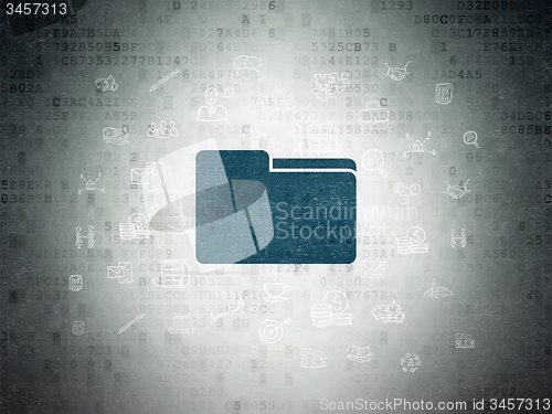 Image of Business concept: Folder on Digital Paper background