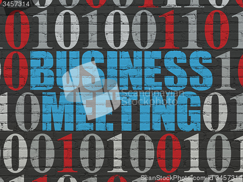 Image of Finance concept: Business Meeting on wall background