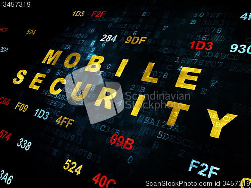Image of Protection concept: Mobile Security on Digital background