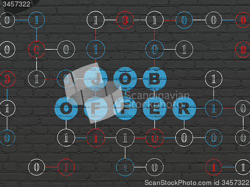 Image of Business concept: Job Offer on wall background