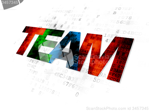 Image of Finance concept: Team on Digital background