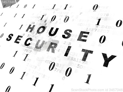 Image of Privacy concept: House Security on Digital background
