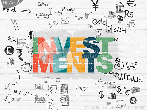 Image of Money concept: Investments on wall background