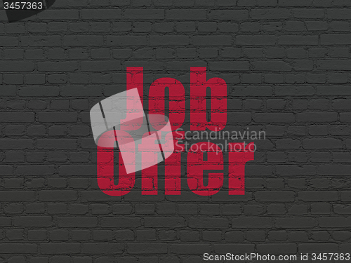 Image of Business concept: Job Offer on wall background