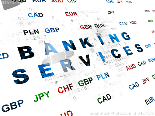 Image of Money concept: Banking Services on Digital background