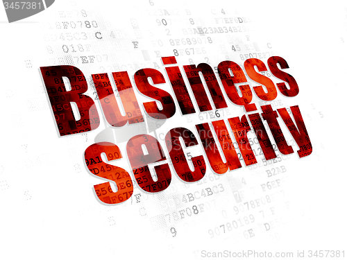 Image of Protection concept: Business Security on Digital background