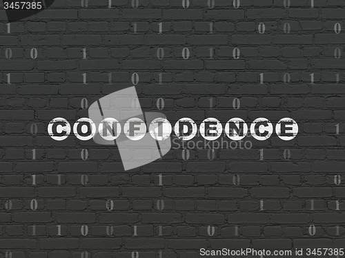 Image of Finance concept: Confidence on wall background