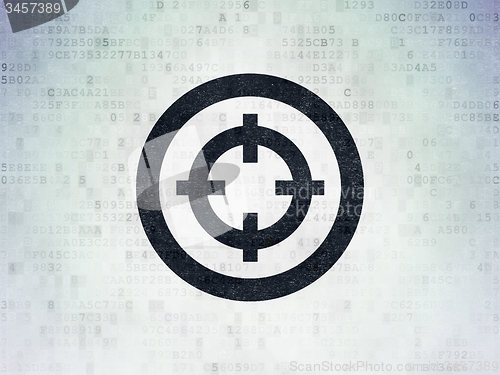 Image of Business concept: Target on Digital Paper background