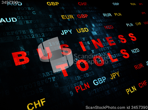Image of Business concept: Business Tools on Digital background