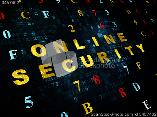 Image of Safety concept: Online Security on Digital background