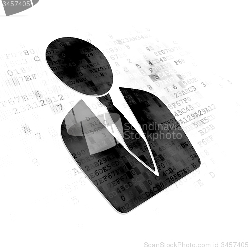 Image of Finance concept: Business Man on Digital background