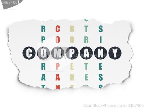 Image of Finance concept: word Company in solving Crossword Puzzle