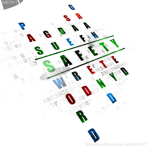 Image of Security concept: word Safety in solving Crossword Puzzle