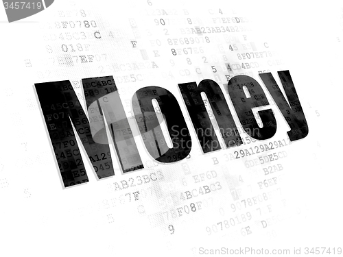 Image of Finance concept: Money on Digital background