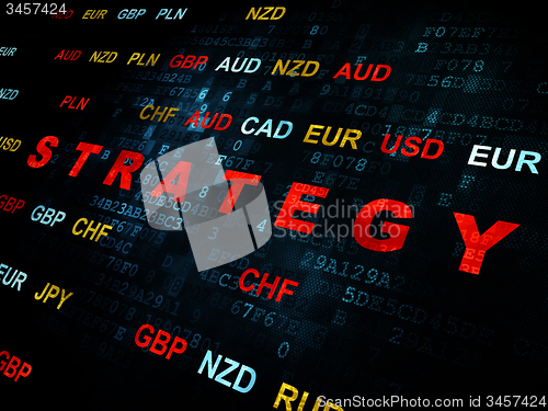 Image of Finance concept: Strategy on Digital background